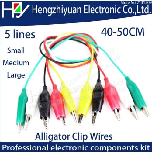 Double heads Alligator Clips Electrical DIY Test Leads Alligator Double-ended Crocodile Clips Roach Clip Test Jumper Wire P-wire