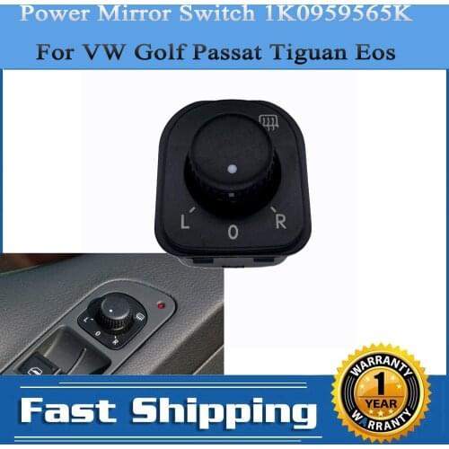 For VW CC EOS Golf V VI Jetta Passat Rabbit Tiguan Electric Adjust Master Mirror Switch Rear View Control Knob 1K0959565K