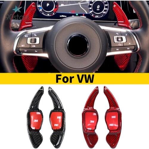 Carbon Steering Wheel DSG Paddle Shifters for Seat for Volkswagen GOLF 6 CC R20 Tiguan Paddle Gearbox Car Accessories Covers