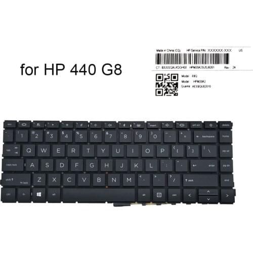 English backlight keyboard for HP ProBook 440 G8 US computer keyboards black laptop KB backlight original HPM20A2 AEX8QU02010