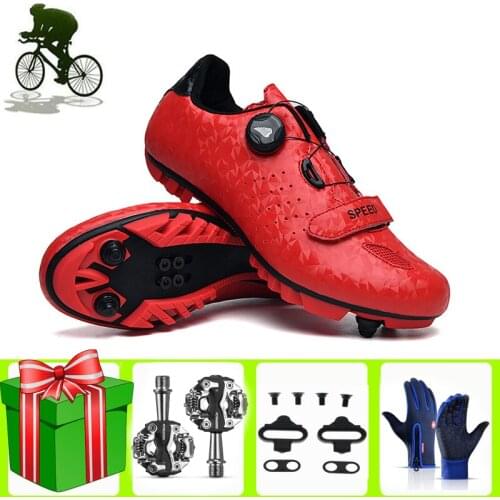 Self-locking Sapatilha Ciclismo Mtb Cycling Shoes Men Sneakers Women Bicycle PU Upper Breathable Mountain Bike bicicleta2021