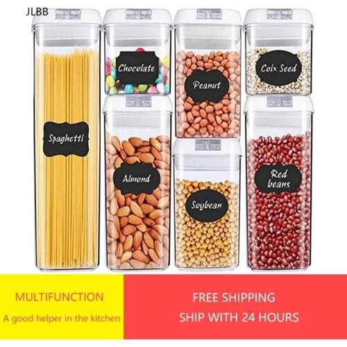 Kitchen Food Storage Container Box Plastic Candy Box Fruit Basket Grain Transparent Sealed Cans Multi-Capacity Kitchen Supplies