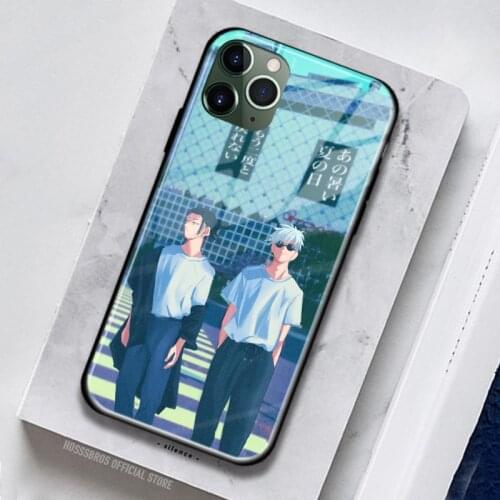 Suguru Geto Satoru Gojo Anime Soft Silicone Glass for iPhone SE 6 6s 7 8 Plus X XR XS 11 12 Mini Pro Max Phone Case Cover Shell