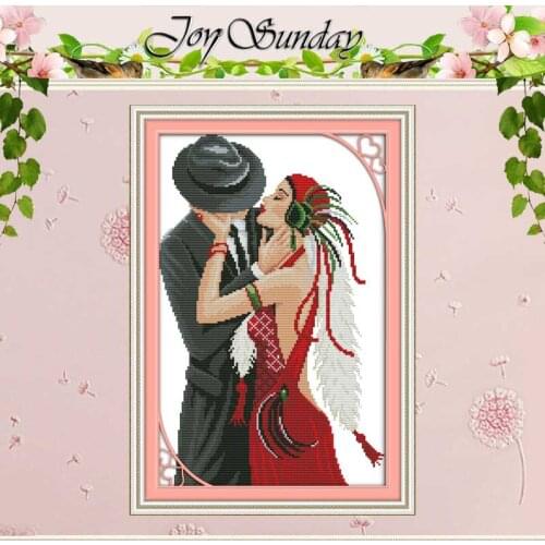The Love of Dancing Girl Patterns Counted Cross Stitch 11 14CT Cross Stitch Sets Chinese Cross-stitch Kits Embroidery Needlework
