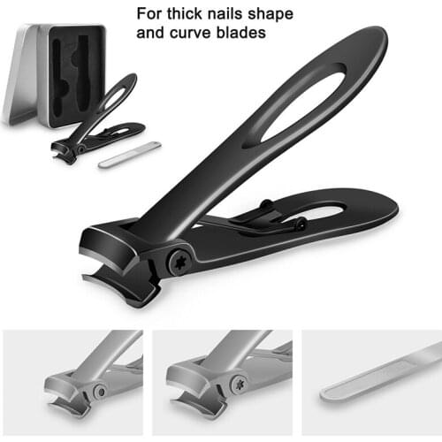 Stainless Steel Nail Cutter Portable Travel Manicure Nail Clippers Pedicure Toenail Fingernail Trimmer Thick Nails Accessories