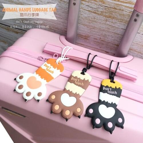 New Animal Cartoon Silica Gel Luggage Tag Baggage Boarding Tags Cute Suitcase ID Address Holder Label Travel Accessories