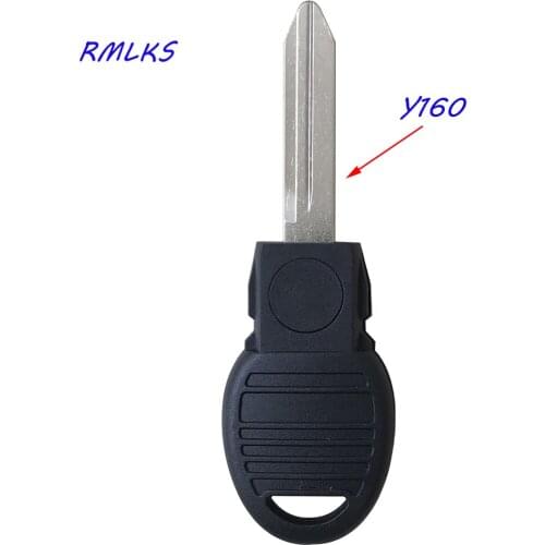 New Uncut Replacement Transponder Chip Ignition Key ID46 4D64 Chip Blank Blade Y160 Head Fit For Chrysler For Jeep