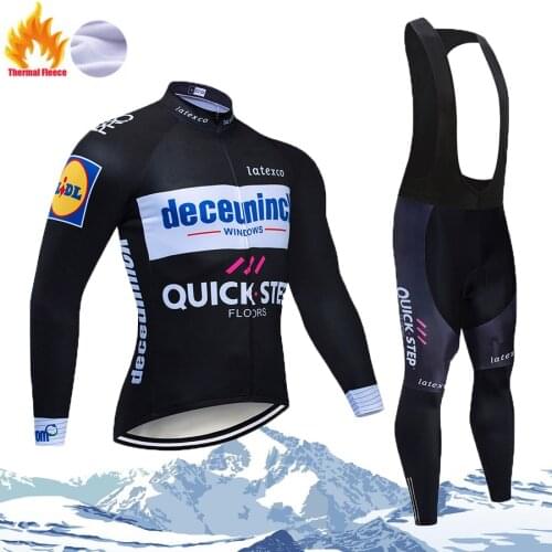 NEW Winter Thermal Fleece Set Cycling Clothes Mens Jersey Suit Sport Riding Bike MTB Clothing Bib Pants Warm Sets Ropa Ciclismo