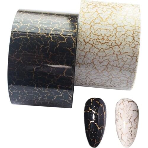 Marble Crack Transfer Foils Nail Art Sticker Galaxy Nail Art Decals Wrap Slider for Nails Art Decorations Tips Papers 4CM*100M