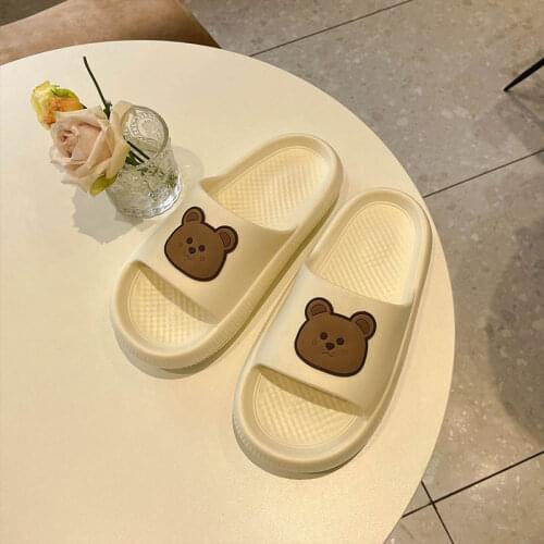Lovely slippers female summer home indoor cartoon sandals couple a pair of bathroom bath slip-proof deodorant slippers male