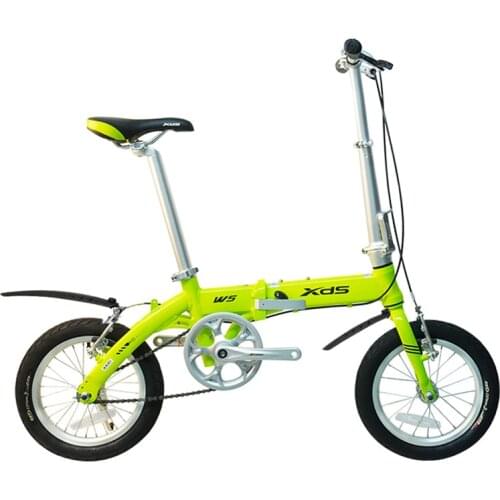 Folding bike 14 inch aluminum alloy W5 mini portable transportation leisure bicycle adult light male and female bicycle