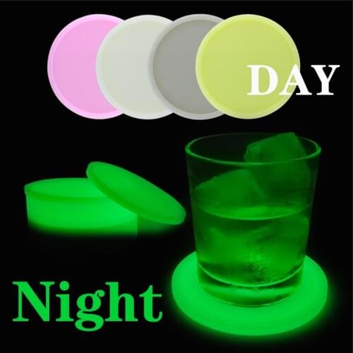 1 Pcs Silicone Cup Mats Luminous Heat Insulation Non-slip Pad Kitchen Accessories Reusable Placemat Table Kitchen Gadget Sets