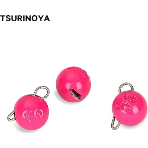 TSURINOYA 1.5g/3g/5g/7g Tungsten Steel Fishing Sinker Fishing Jig Head Soft Bait Jigging Hook Connector Accessories Pesca Peche