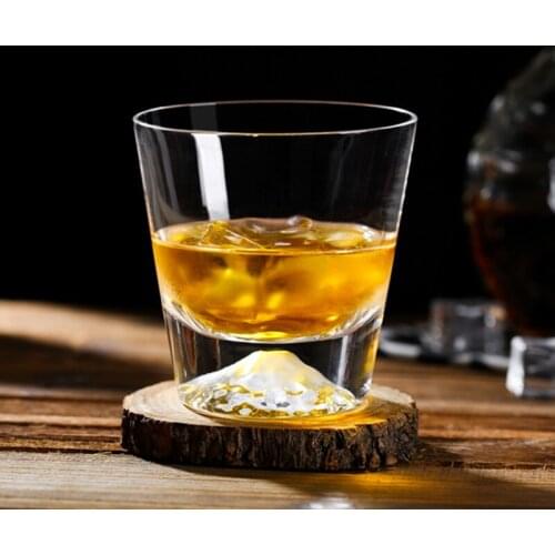 Creative Japanese Mount Fuji Cup Crystal Glass Water Cup Handmade Whiskey Cup Snow Mountain Cup Western Wine