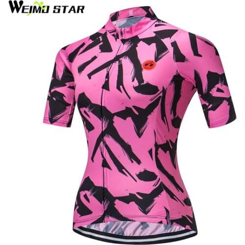 Weimostar 2018 pro team Women Cycling Jersey Short Sleeve Racing Bicycle Cycling Clothing Maillot Ciclismo Road mtb Bike Jersey