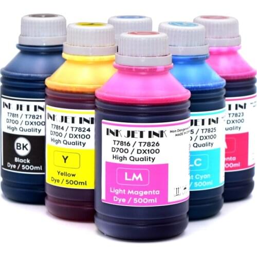 1PC 500ml For Epson PP-100 PP-50 Color Vivid Printing Dye Ink Refill Kit for Epson PP100 PP50 PP-50N PP-100N Printer