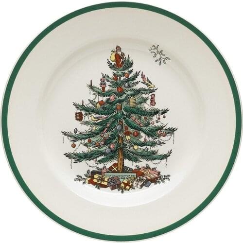 1 pcs 6.5 INCH Christmas Tree Plate Ceramic Breakfast Beef Dishes Dessert Dish Fruit Snack Plate