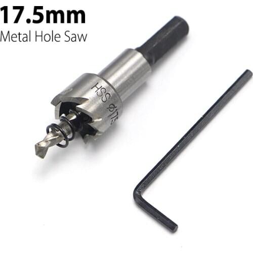 1Pc 17.5mm 0.69" Core Drill Bit Metal Hole Saw High Speed Steel Core Special for HSS Stainless Steel