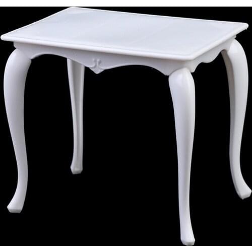 1Pc DIY Miniature White Furniture Coffee Tea Dining Tables For Mini Dollhouse Miniatures Furniture Toys Gifts For Children Adult