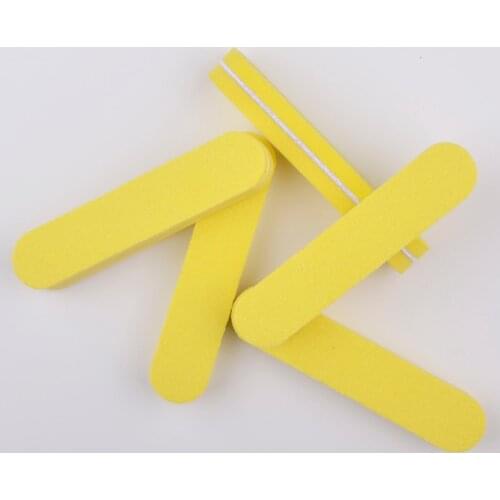 10Pcs/lot Yellow DIY Nail Art Tool Buffer Buffing Sanding Files Mini Sponge Emery Strip Pedicure Manicure Care Makeup Tools