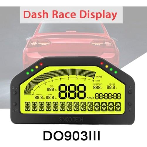 12V DPU Rally OBD2 Gauge Digital Display LCD Screen Race Dash Gauge Universal Dashboard Sensor Kit 9000 Rpm DO903III 8 in 1