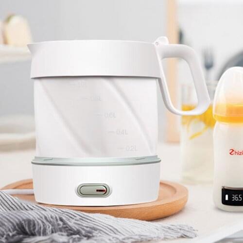 1L Electric Kettle Silicone Foldable Kettle Portable Travel Camping Water Boiler Heater 110/220V 600W Mini Home Appliance