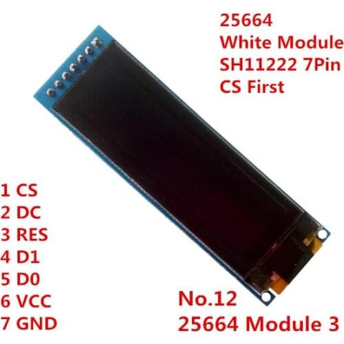 2.08 inch 31PIN SPI White/Blue/Green OLED Screen SSD1307 128*32 SH1122 256*64 Parallel/I2C Interface 8bit 6800 8080