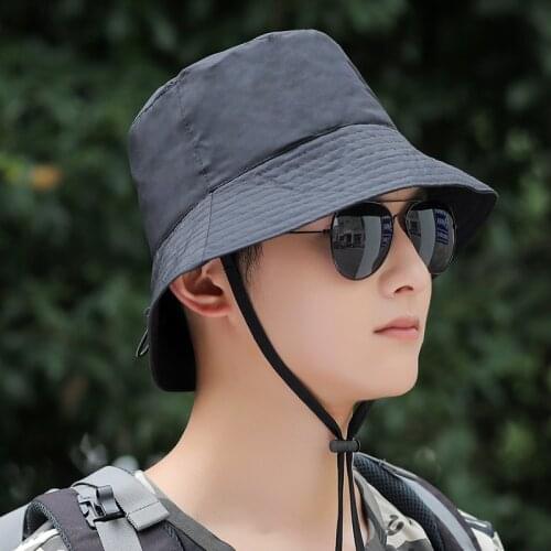 2021 Summer black Bucket Hats Men Panama Hat Solid color Fishing Hat Fisherman Cap for Boys/Girls Bob Femme Gorro designer