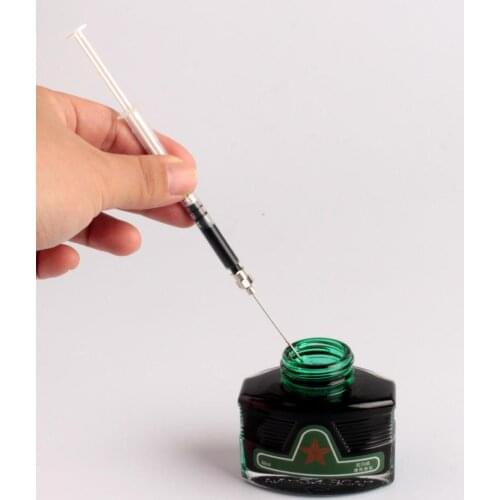 4pcs Ink Cartridge Filler Fountain Pen Syringe Absorbor Suction Device Instrument Tool For Ink Pen Stationery Office School