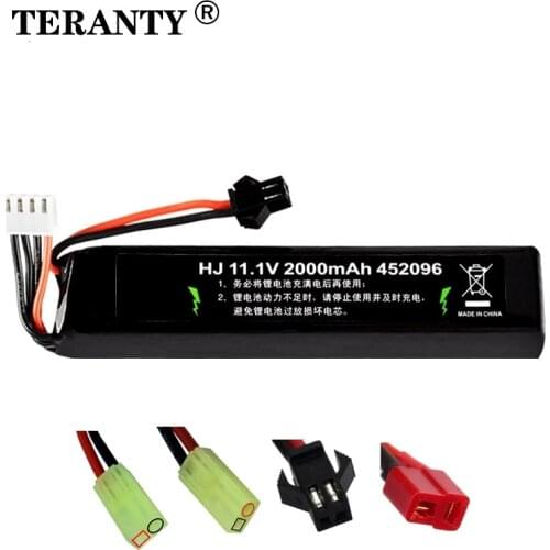 452096 Water Gun 2S / 3S Lipo Battery 7.4V / 11.1V 2000mAh for AKKU Mini Airsoft BB Air Pistol Electric Toys Guns RC Parts