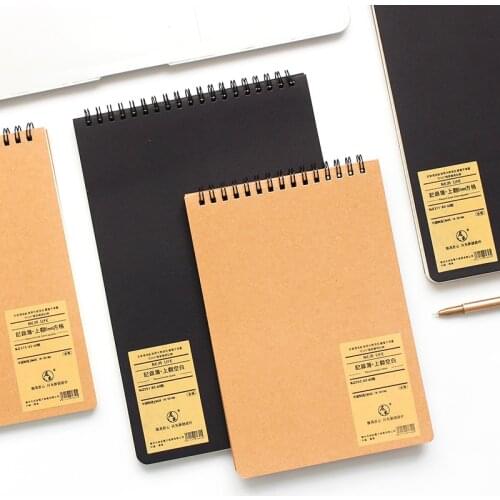 A5 B5 Spiral Coil Notebook Note book Lined Blank Grid Notepad Paper Journal Diary Sketchbook For School Office Stationery