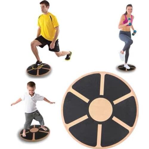 Balance Board Wooden Waist Twisting Board Yoga Fitness Plate Stability Disc Antiskid Training Balance Gym Board Exercise