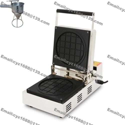 Free Shipping Commercial Nonstick 110v 220v Electric Belgium Liege Waffle Maker Baker Machine Iron w/ Batter Dispenser