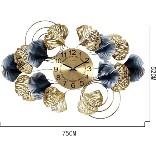 3d Metal Large Wall Clock Home Decor Living Room Wall Art Creative Iron Wall Ornaments Big Hanging Clock Nordich