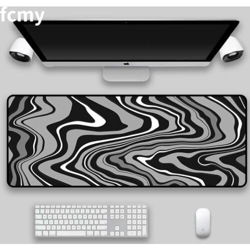 Black Big Mousepad Personalized Fabric Mouse Pad Art Table Mats Office Carpet Desk Pad Mouse Mat Rubber Mat for Computer Table