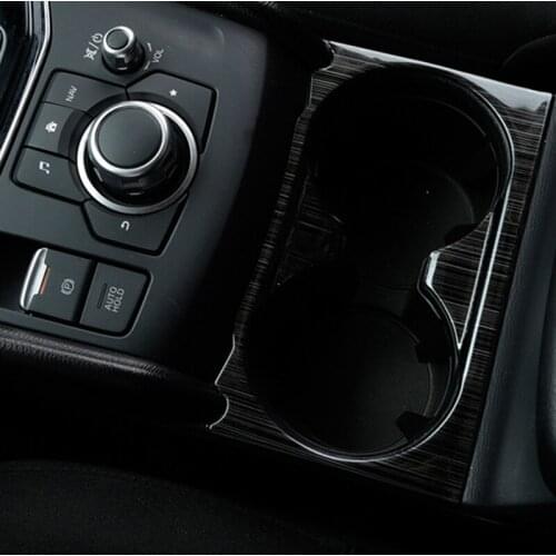 For Mazda CX-5 CX5 KF 2017-2020 Interior Car Accessories Car Front Water Cup Holder Cover Trim Car Sticker Frame Styling