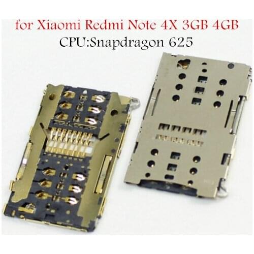 For Xiaomi Redmi Note 4X Snapdragon 625 SIM Card Reader Card Slot Tray Holder Connector Socket Redmi Note 4X Repair Spare Parts