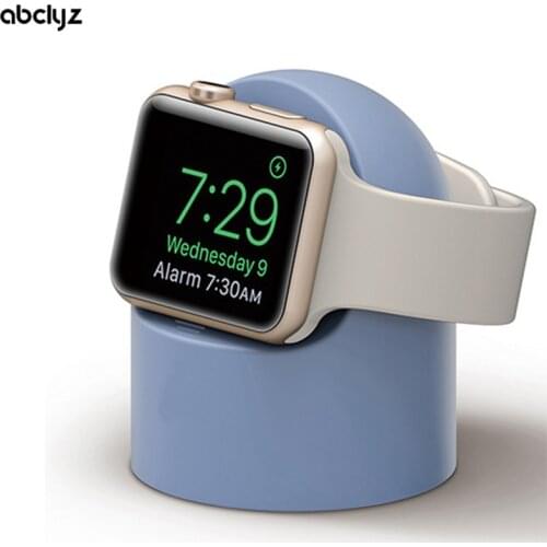 Silicone Charger Stand Holder Station Dock for Apple Watch 6 5 4 3 2 SE iWatch band 42mm 38mm 44mm 40mm Charger Cable Holder