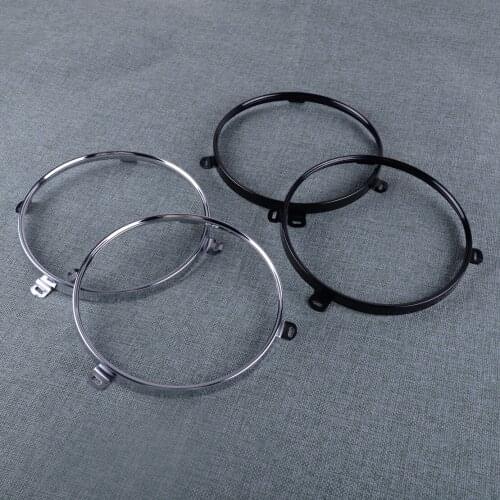 DWCX 7inch Steel Car Round Headlight Lamp Ring Mounting Bracket Trim Fit For Jeep Wrangler JK 2007-2013 2014 2015 2016 2017 2018