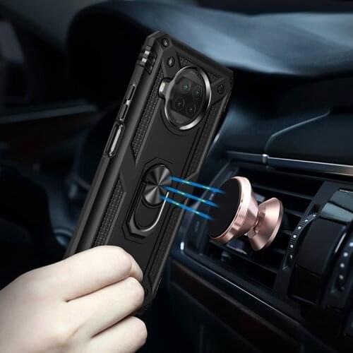 Hybrid Heavy Duty Protective Cover For Xiaomi 10T Lite Case 10Tpro Car Mount Ring Case Mi 10T Pro 5g Kickstand Cover Case