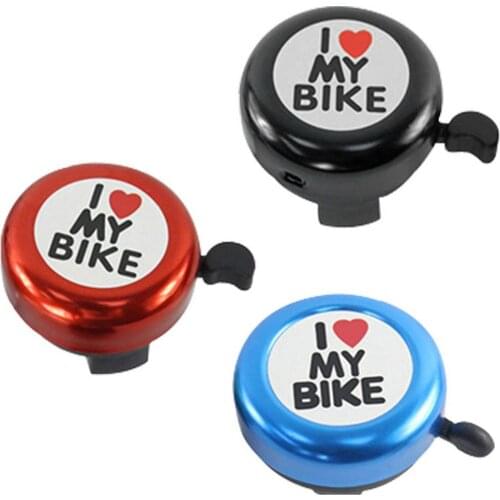 HOT SALE Bike Bells "I Love My Bike" Bicycle Bells Clear Sound Aluminum Alloy Scooter Ring Bell Cycling Metal Handlebar Ring