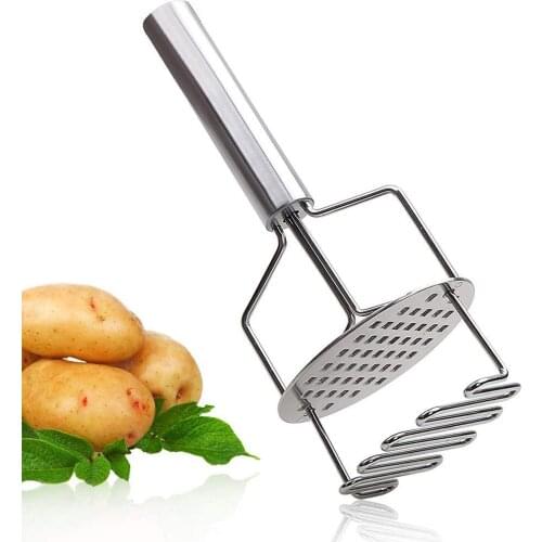 Stainless Steel Potato Masher Ricers / Pusher Smooth Mashed Potatoes Fruit Vegetable Tools Press Crusher Upgrade Style