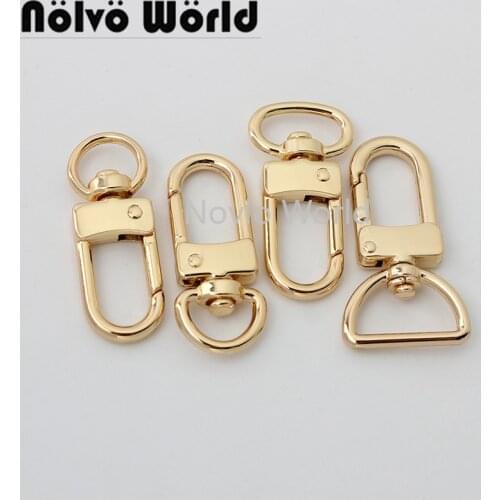 10-50pcs 4 types 13mm 10mm 16mm small size polished alloy snap hook for woman chain bag swivel clasp keychain hareware