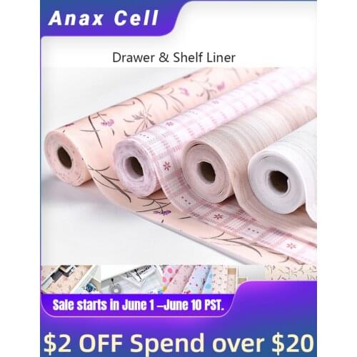 Kitchen Shelf Liners Cabinet Mat Table Drawer Mat Moisture-Proof Waterproof Dust Anti-Slip Table Pad Paper