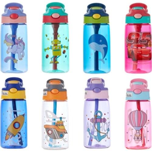 Creative Kids Water Sippy Cup For Cartoon Baby Feeding Cups with Straws Leakproof Water Bottles Outdoor Portable Childrens Cups