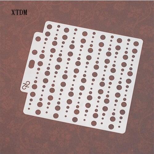 Circle plastic mold shield DIY cake scrapbook stencils hollow Embellishments printing lace ruler Valentines Day