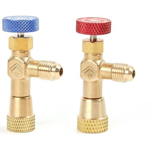 R410A/404A/407C R32/22 Copper Refrigerant Valves Charging Hoses Brass Tool Famale Thread Hose
