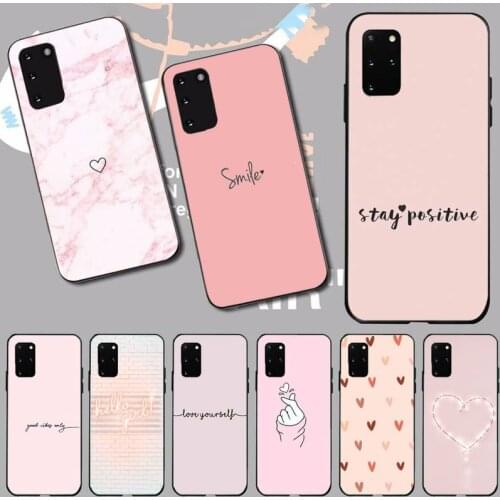 Love heart pink cute Phone Case For Samsung A32 A51 A52 A71 A50 A12 A21S S10 S20 S21 Plus Fe Ultra