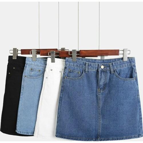 Fashion Womens Summer High Waist Ladies Casual Skirt Slim A Line Denim Girls Mini Sexy Hot Short Plus Size Skirt 3xl Hot Sale