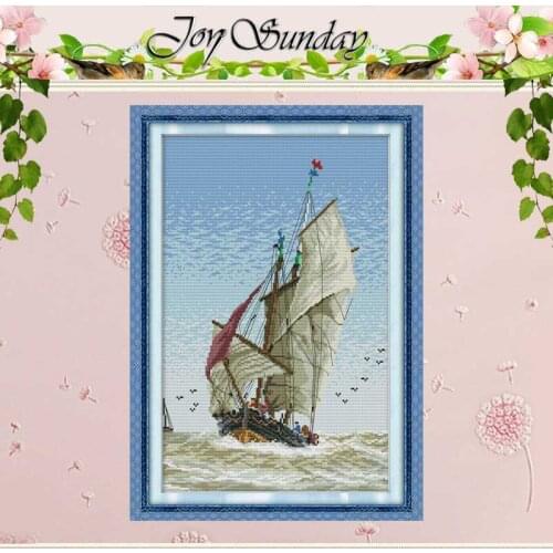 Brave the wind and the wave counted Cross Stitch 11CT 14CT Cross Stitch Set Wholesale DIY Cross-stitch Kit Embroidery Needlework